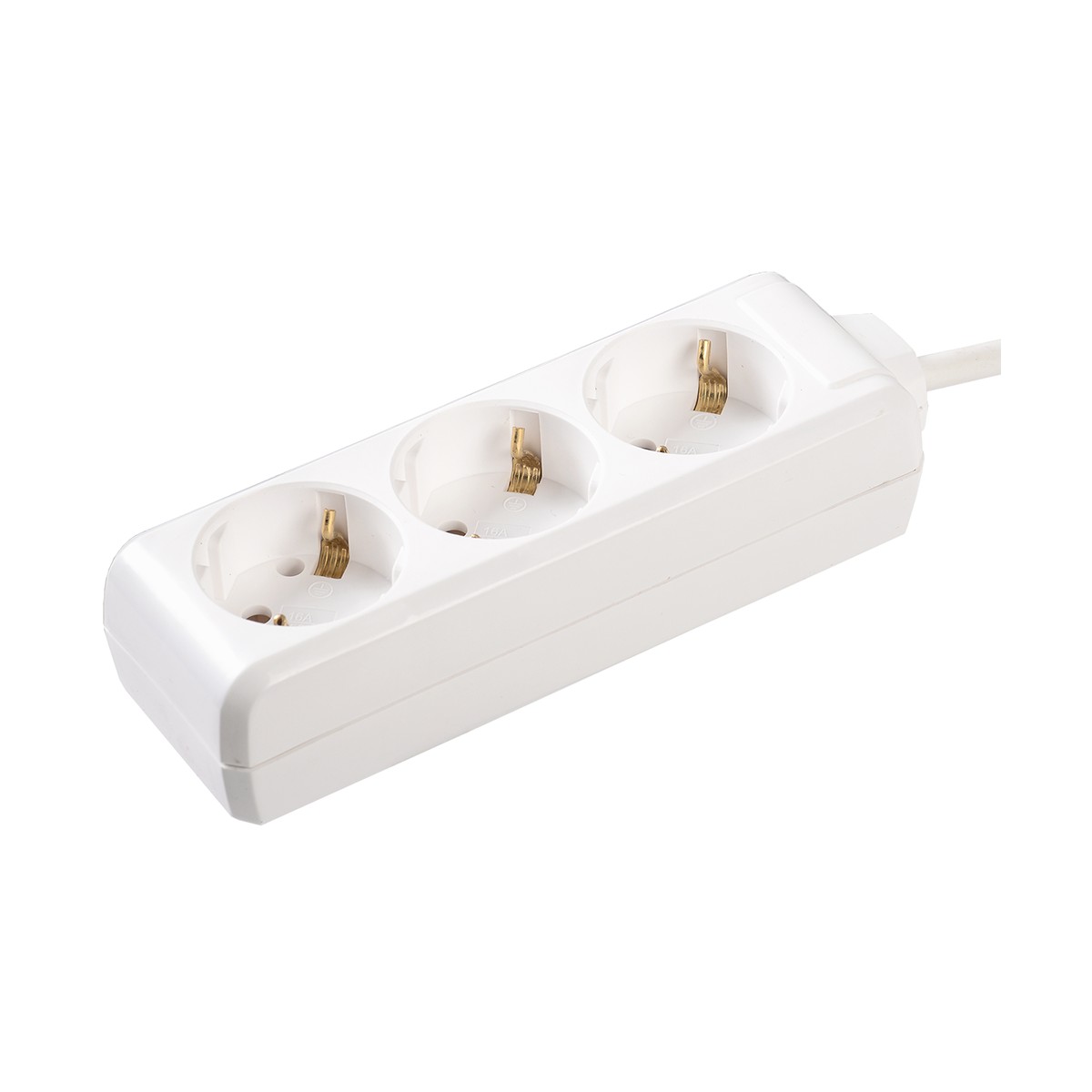 Удлинитель с заземл. 3 розетки, 2p+pe/1,5 м 3*1 мм, 16а (1/14/56) "iek"