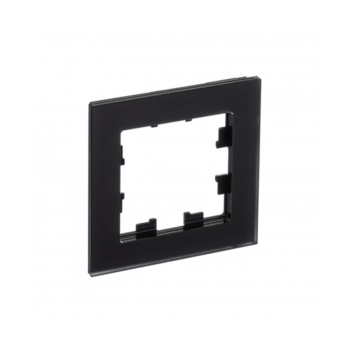 Рамка "atlasdesign nature" 1 местн. универс., стекло матовое, черный (1/15/30) "schneider"