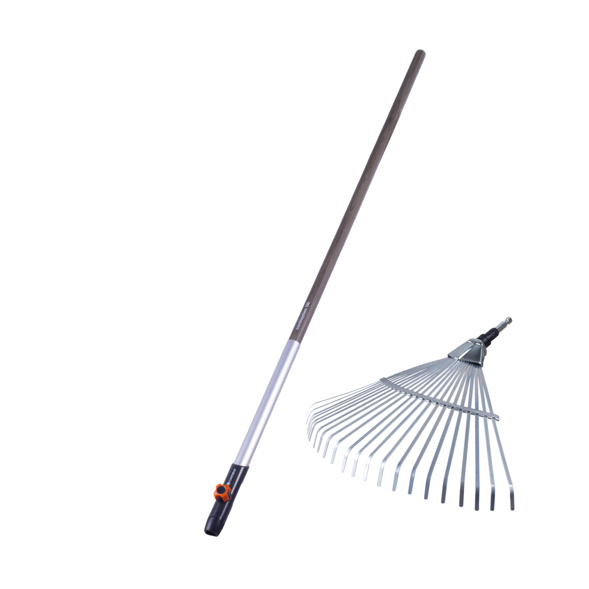 Грабли веерные металл. (насадка для комбисистемы) с дерев. черенком (1/20) "gardena" 03022-20.000.00