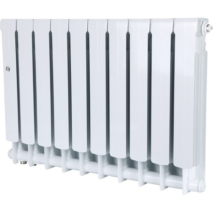 Радиатор STOUT Space 500 мм 10 секций, биметал. (нижнее правое подключение) на 16,6 кв.м.