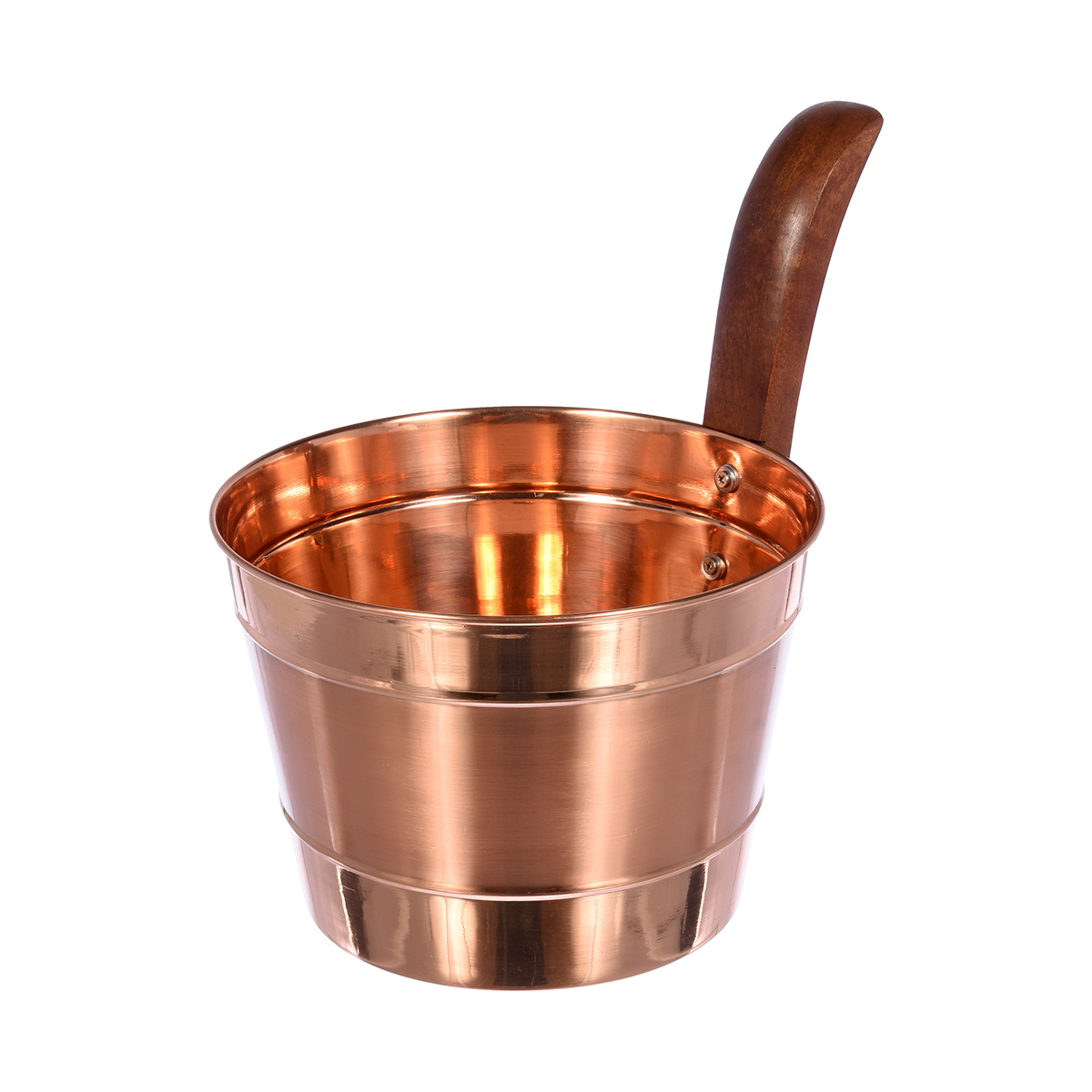 Бадья для бани и сауны медная 4 л, дерев. ручка (1/4) "банные штучки" 32029