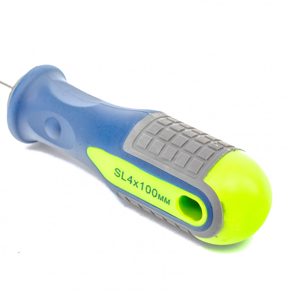 Отвертка, SL4 х 100 мм, CrV, трехкомпонентная рукоятка Сибртех (11805)