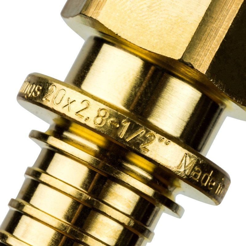 Муфта ВР 20 x 1/2" аксиальная для труб PE-X STOUT