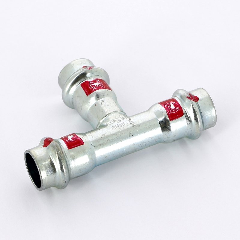 Тройник пресс 15 оцинкованная сталь Prestabo VIEGA