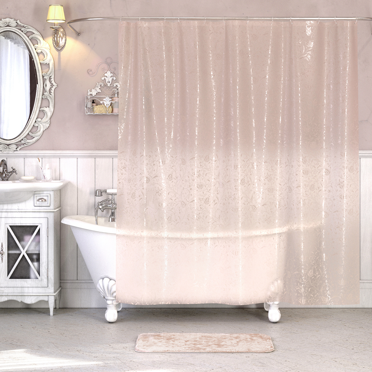 Штора для ванной 180*180 см (peva) "jardin" (1/24) "valiant" jr-1818c