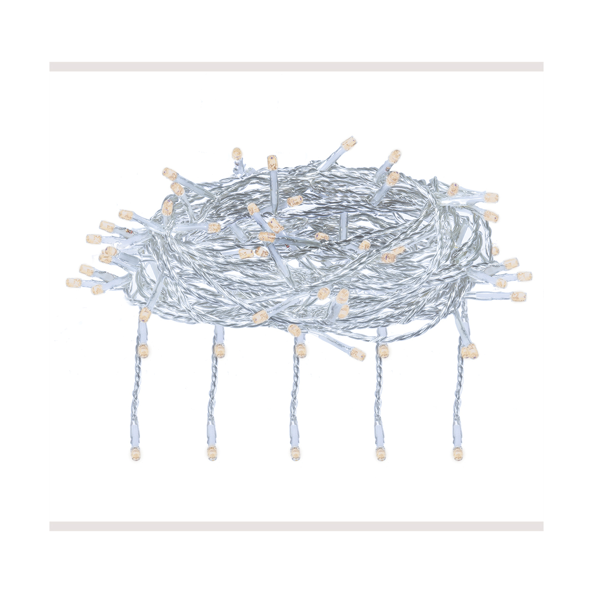 Электрогирлянда "занавес" 1,5*1,5 м, 156 теплых ламп, 12 нитей, 8 реж. (1/20) "vegas"