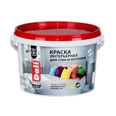 Краска DALI водно-дисперсионные интерьерная 2,5л белая 96%