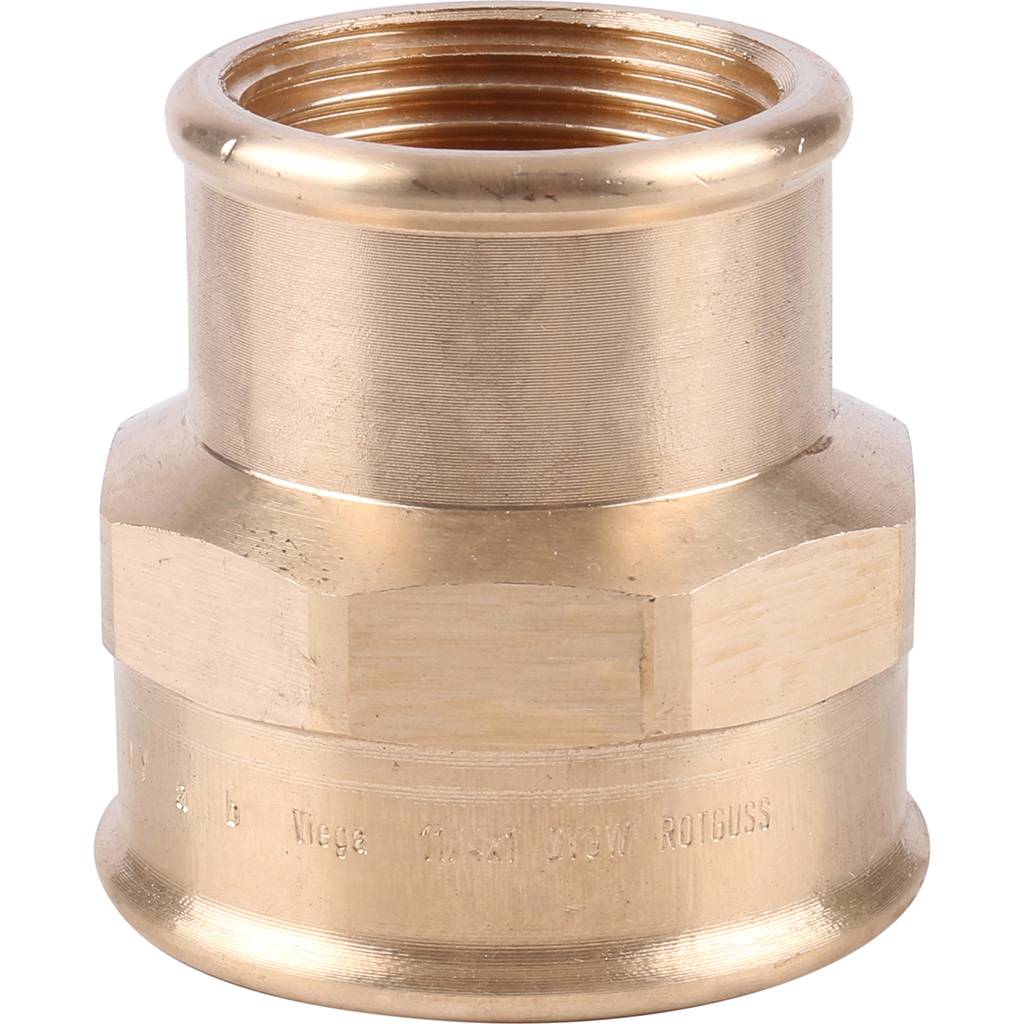 Муфта редукционная 1"1/4 x 1" резьбовая (ВР) бронза VIEGA (266417)