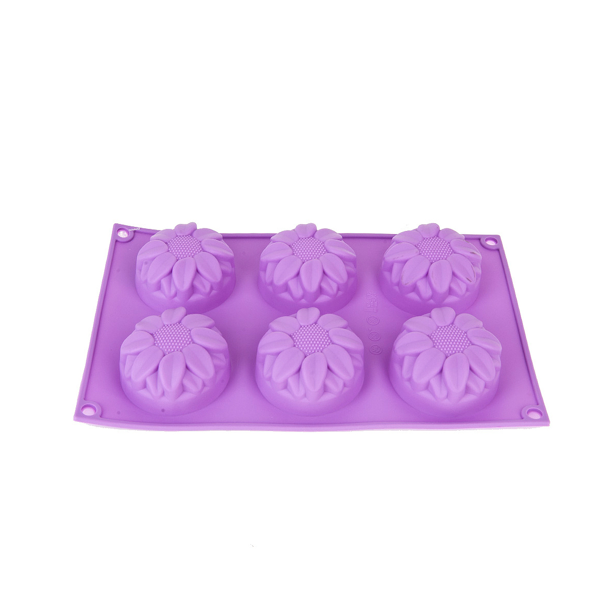 Форма для выпечки силикон. "цветочная мозаика" 6 ячеек d=7 см, 28*17*3,5 см (1/100) 9902591