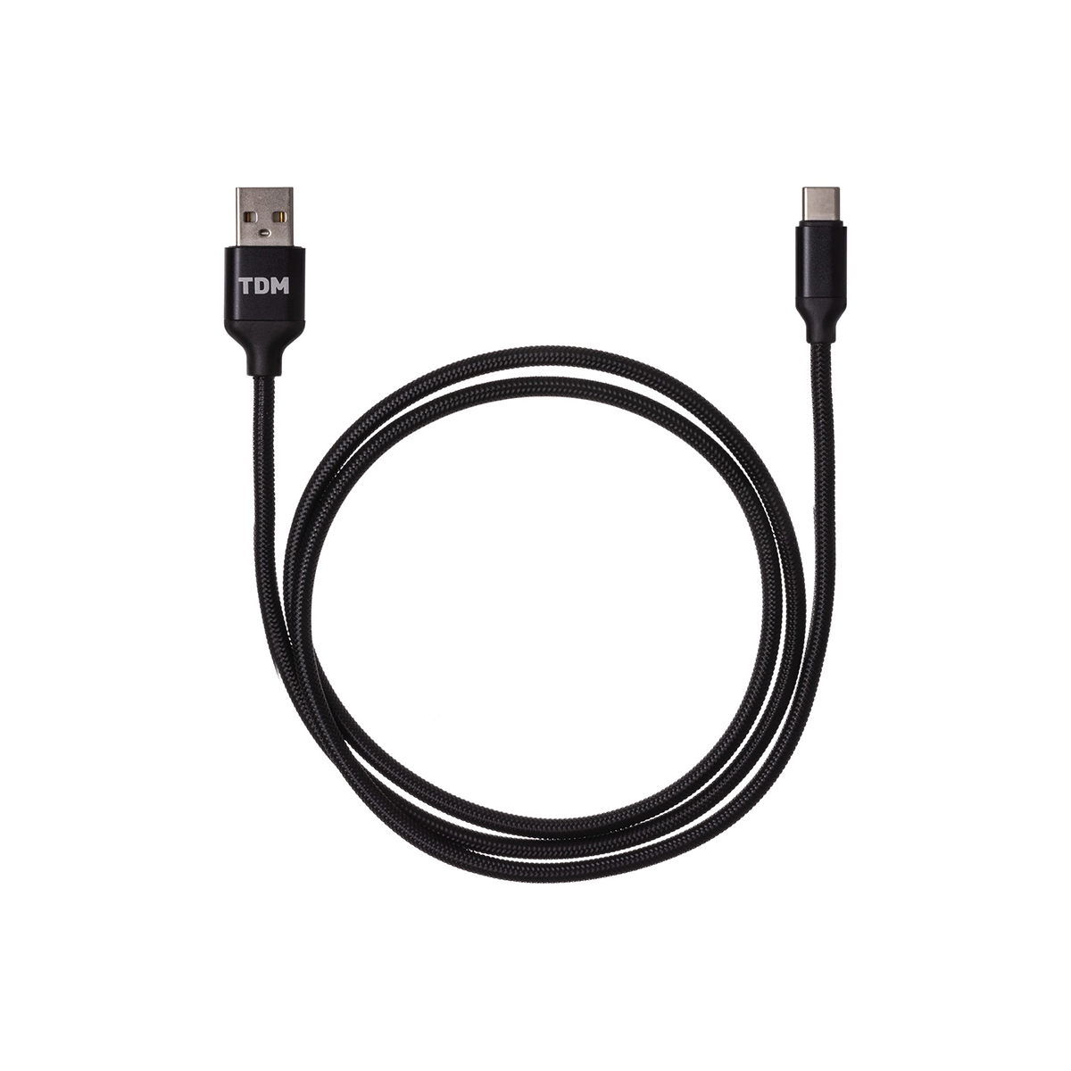 Кабель дк-8 usb-usb type-c 1 м в тканевой оплетке (черный) (1/200) tdm sq1810-0308