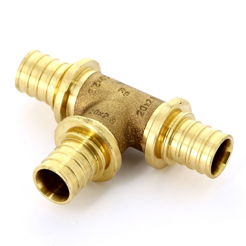 Тройник равнопроходной 20 мм REHAU RAUTITAN PLATINUM RX бронза