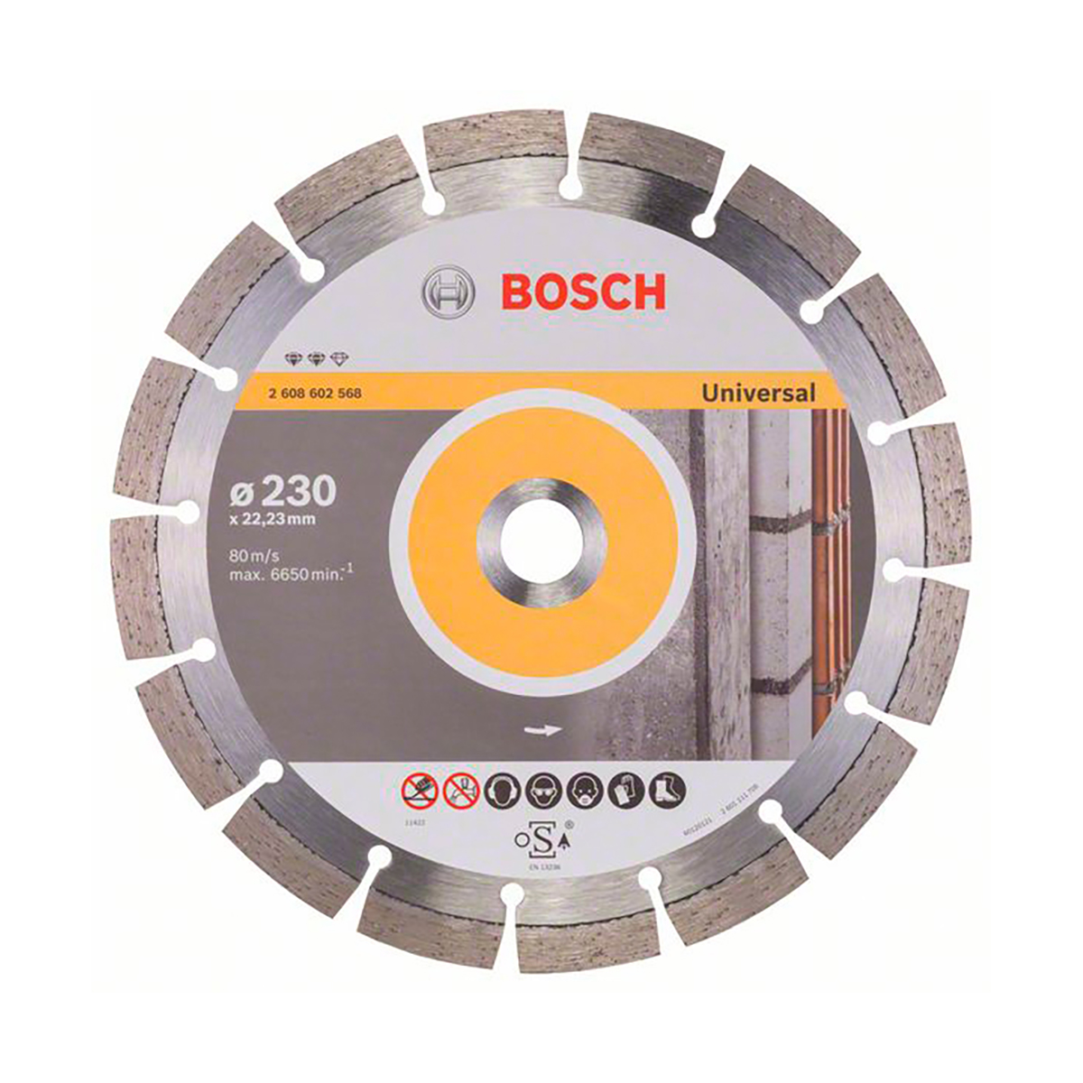Круг отрезной алмазный универс. "expert for universal" 230 х 2,4 х 22,2 мм (1) "bosch" 2608602568