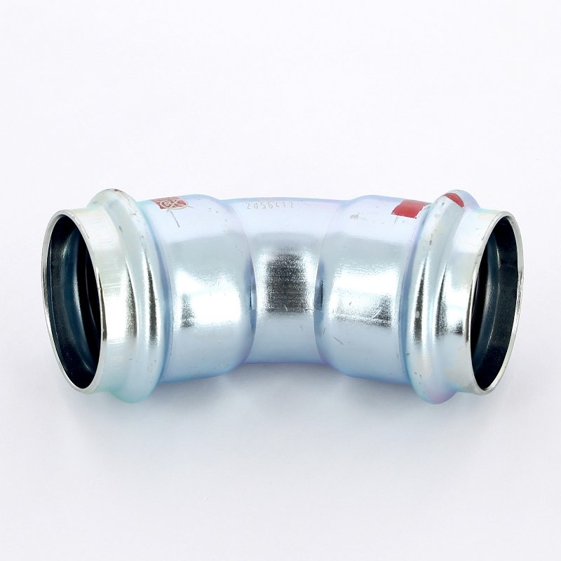 Угол пресс 45°42 оцинкованная сталь Prestabo VIEGA