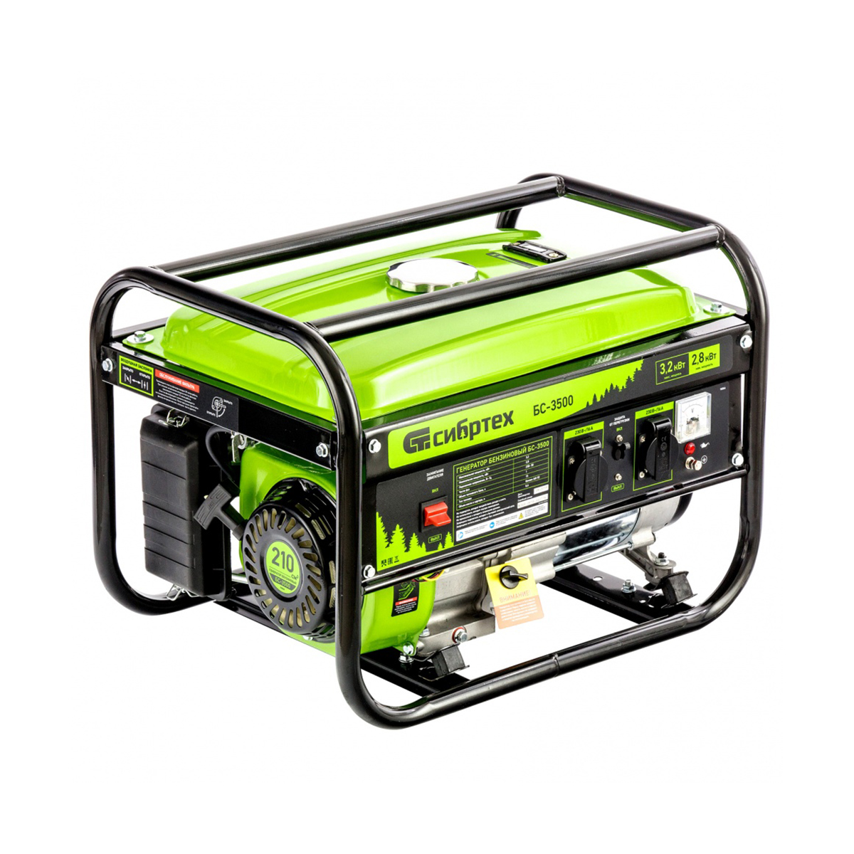 Генератор бензиновый бс-3500  3,2 квт (1) "сибртех"