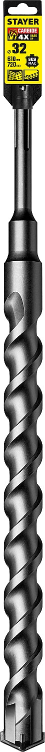 STAYER Hercules-4Х, 32 x 610/720 мм, SDS-max бур, Professional (29370-610-32)