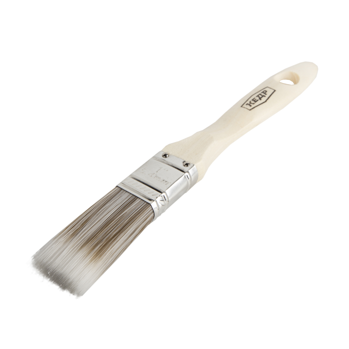 Кисть плоская "эксперт"  №1 /25 мм (12/240) искуств. щетина, дерев.ручка "кедр"  048-1510