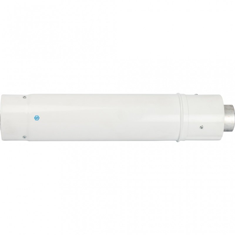 Труба дымохода 60 х 100 L=470-750 мм телескопическая с уплотнением и хомутом STOUT