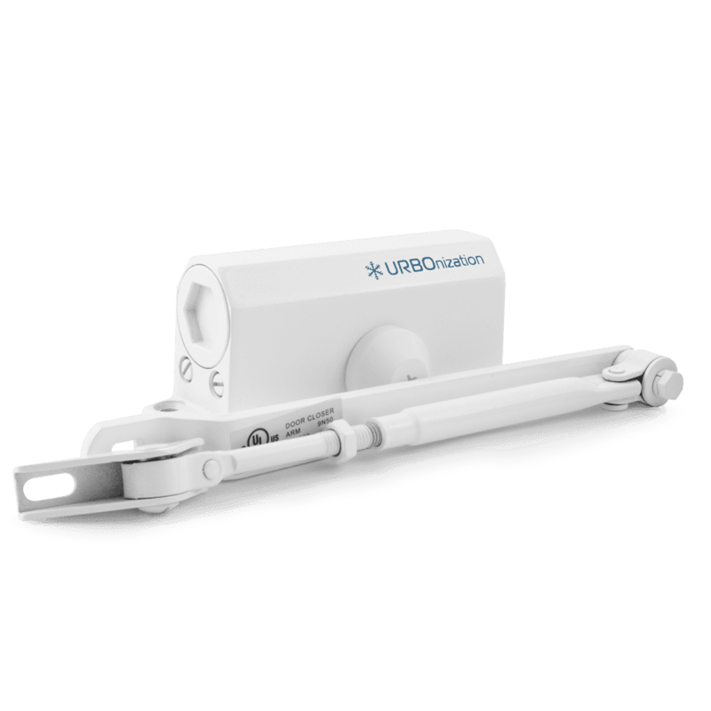 Доводчик дверной  510 urbonization  белый (масса двери 15-60 кг) (1/10) "нора-м"