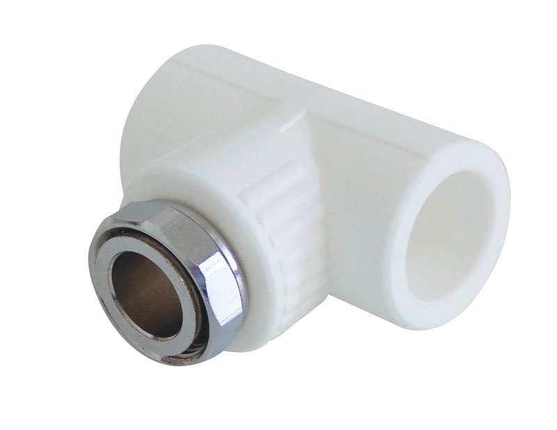 Тройник KALDE с накидной гайкой ВР 25 х 3/4" х 25 под пайку белый