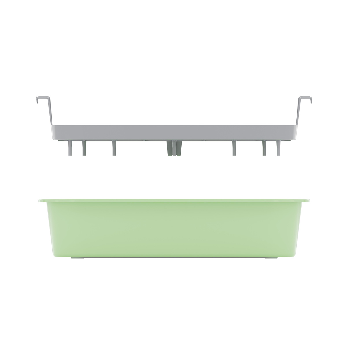 Лоток для животных "барсик" с решеткой (зеленый) (1/22) "альтернатива" м6932