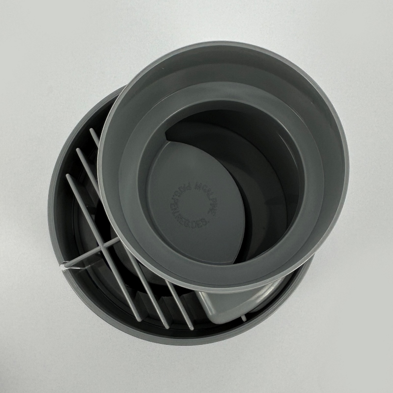 Клапан McALPINE вентиляционный (аэратор) для канализации со смещением и крышкой, 110 мм