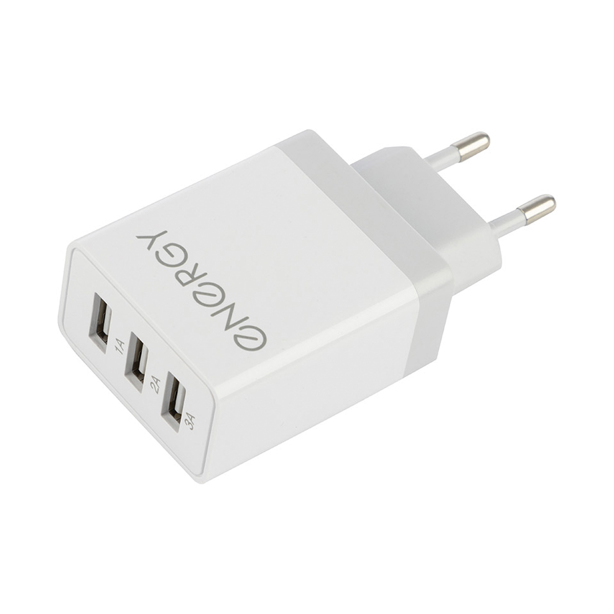 Зарядное устройство для телефона сетевое et-24, 3 usb (белый) (1/100) "energy"