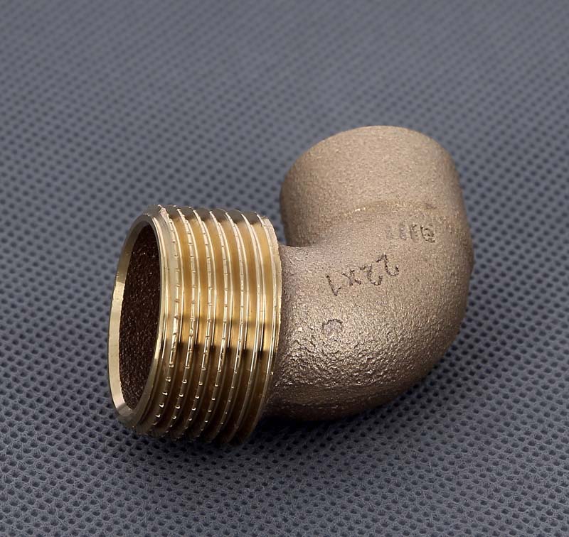 Угол 90° переходной пайка - НР 22 x 1" VIEGA бронза