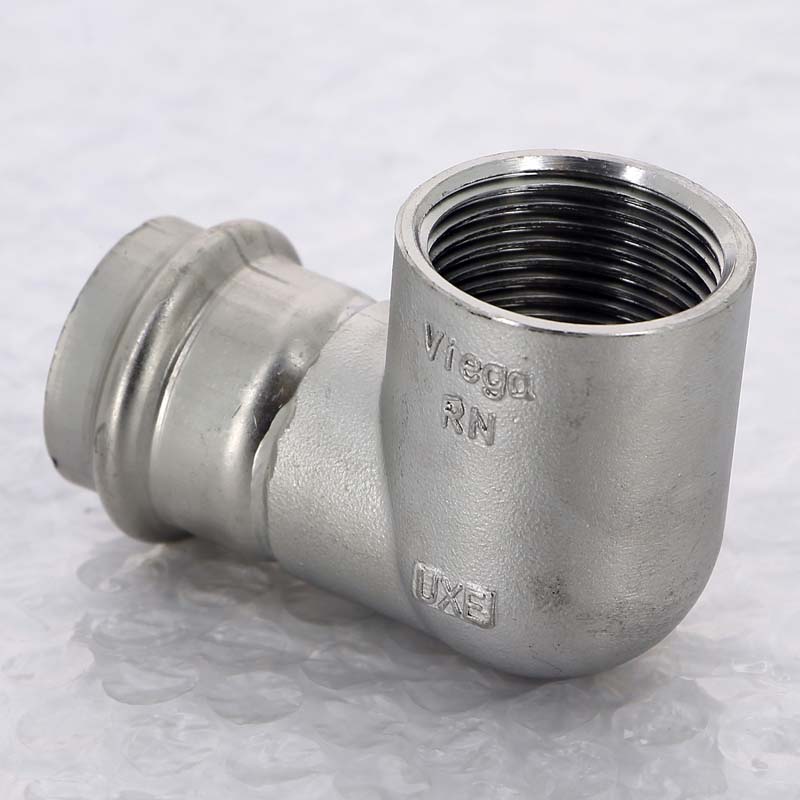 Угол пресс-В компактный 28x1" нержавеющая сталь Sanpress Inox VIEGA