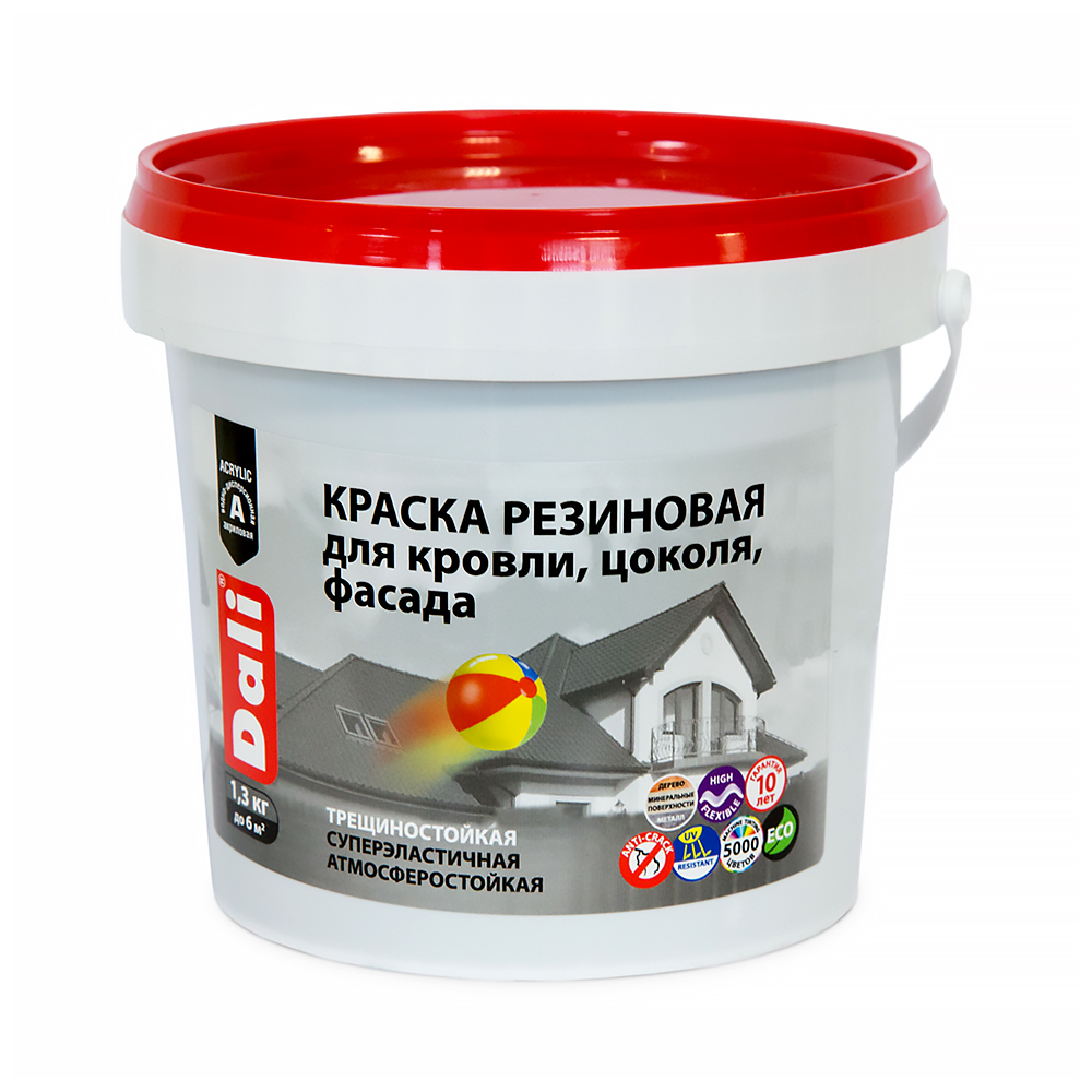 Краска резиновая "dali" база a 1,3 кг  (6) "рогнеда"