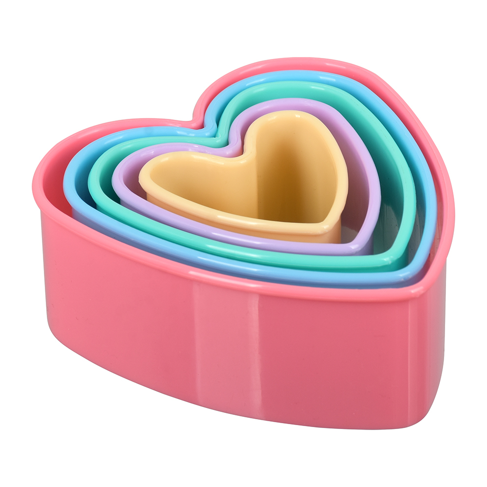 Формы для печенья "сердечко" набор 5 шт, пластик (1/24) "marmiton" 17259