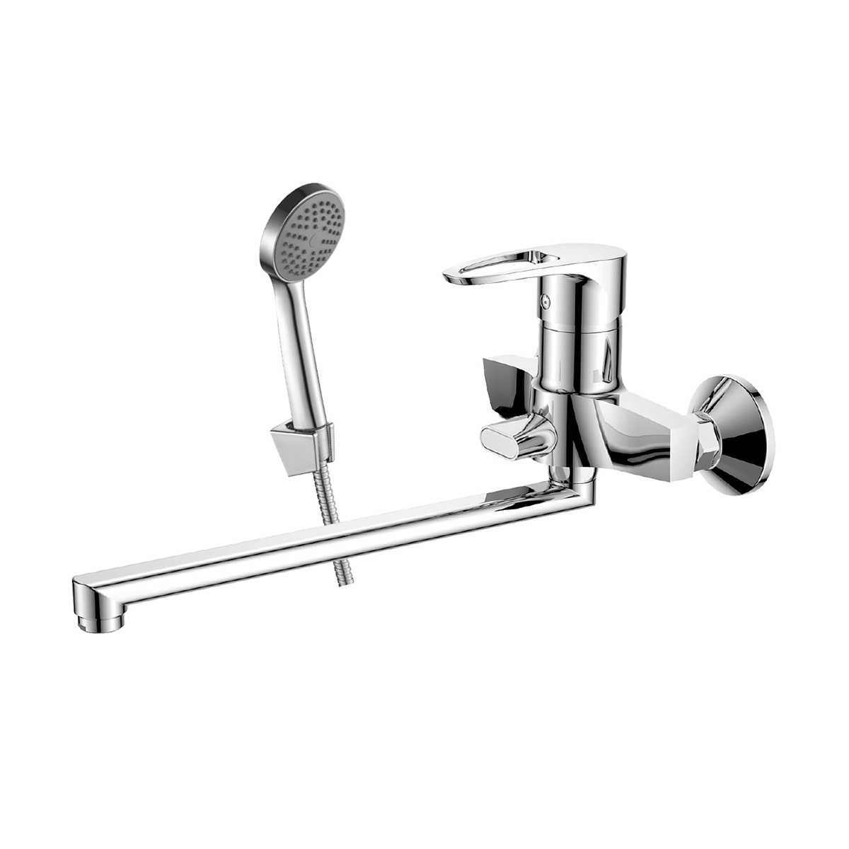 Смеситель для ванн dr70043 поворотн. излив 300 мм (1/12) "decoroom"