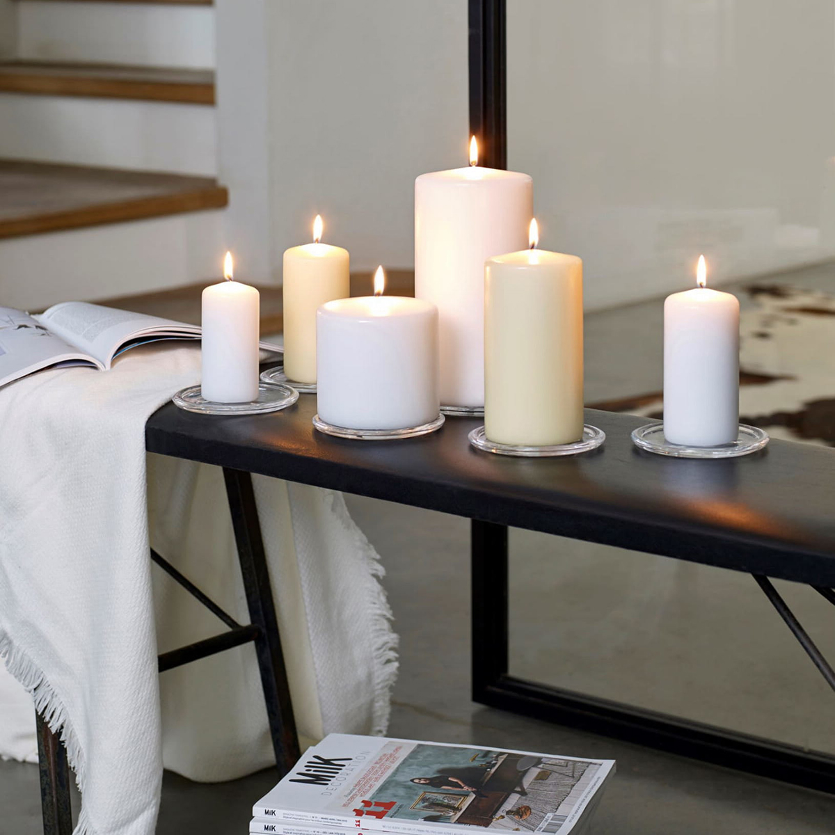 Свеча столбик Bolsius, 150 x 60 мм, кремовая