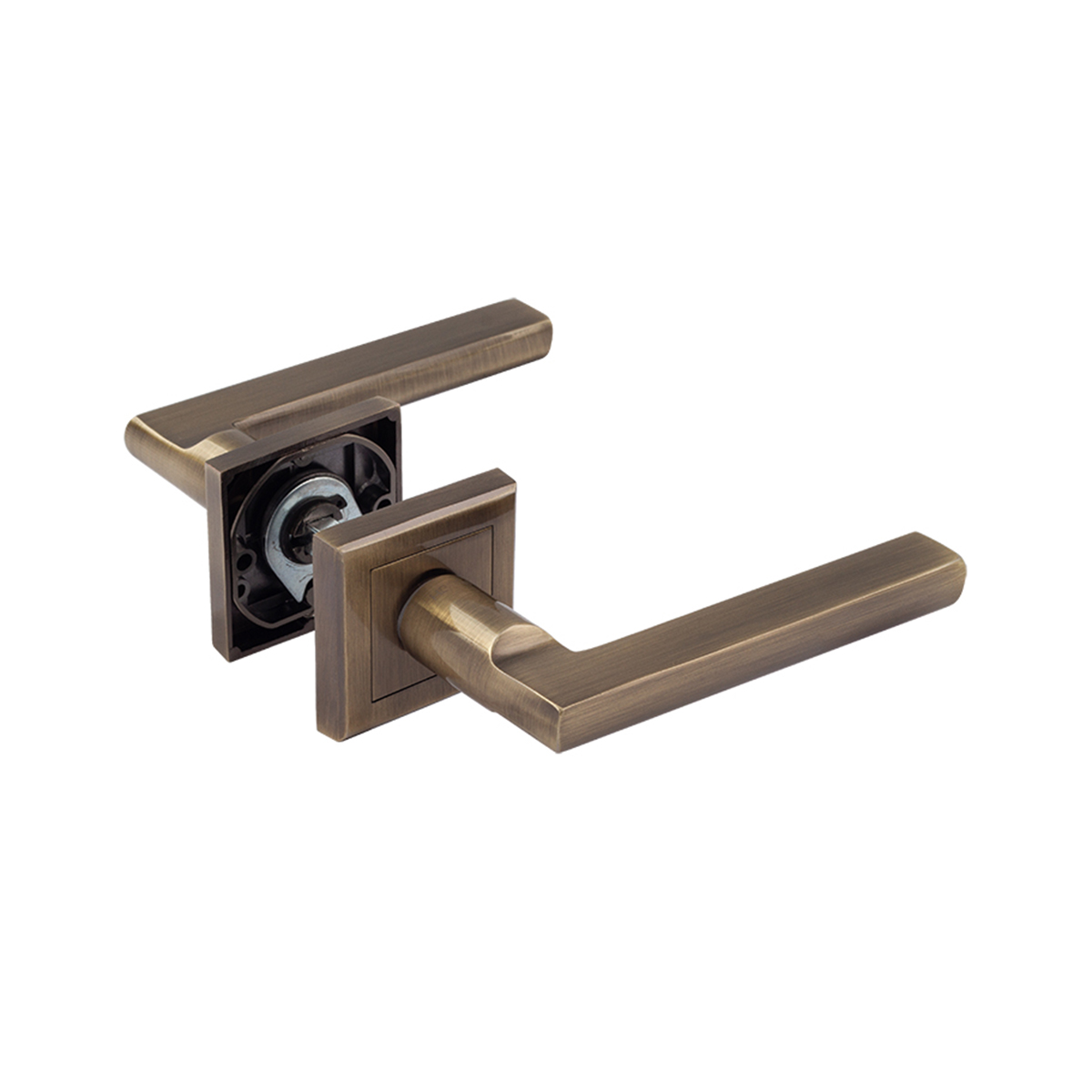 Ручка дверная 108к al стар. бронза (1/20) "нора-м"