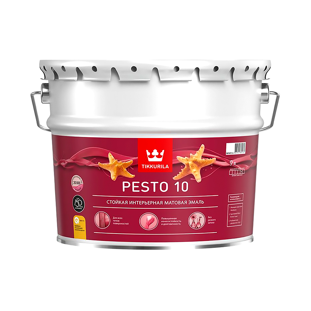 Песто 10  база с  9 л (1)  эмаль алкидная мат."тиккурила"
