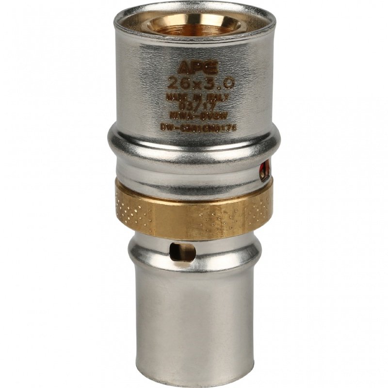 Муфта переходная под пресс 26 х 20 мм STOUT для МП труб