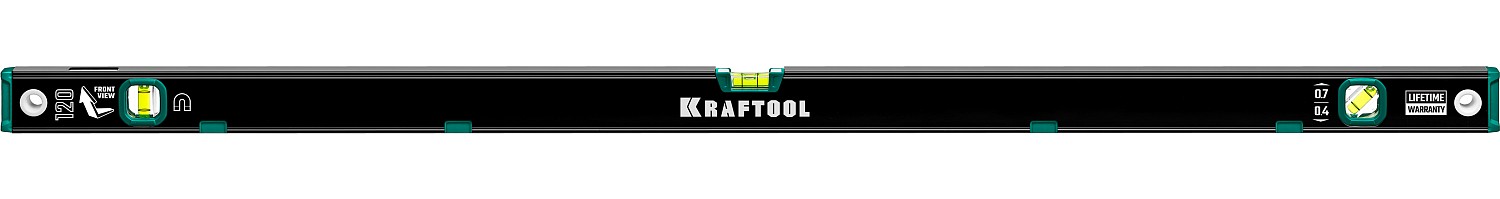 KRAFTOOL 1200 мм, усиленный профиль, с зеркальным глазком, магнитный уровень (34785-120)