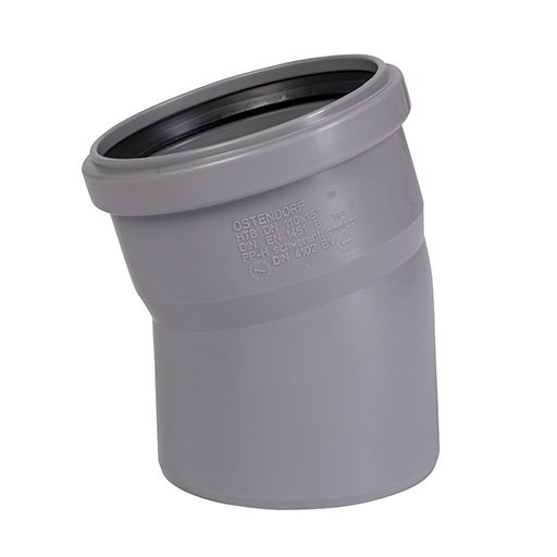 Отвод однораструбный 50 х 15° OSTENDORF HTB для канализации