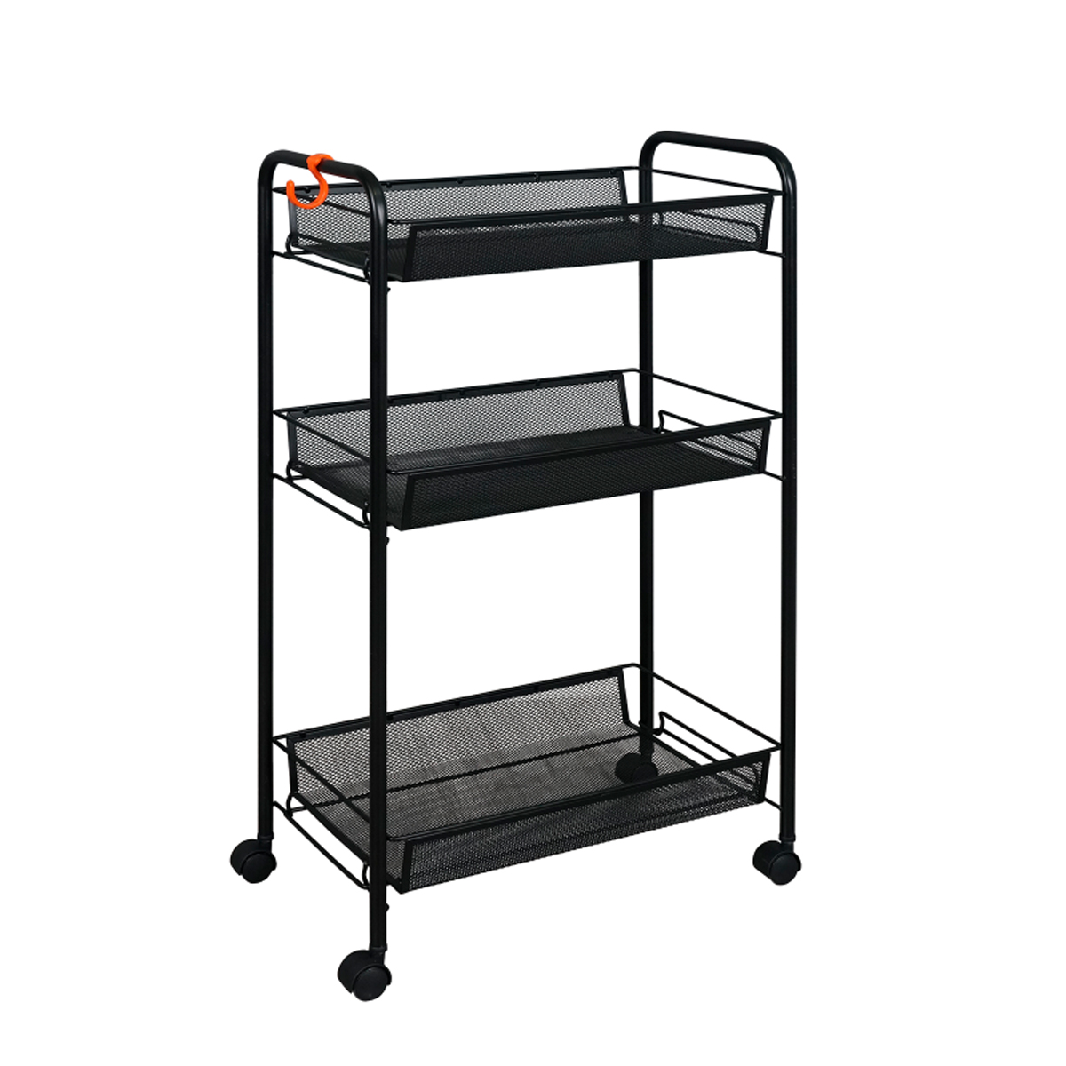Этажерка "ладья 2к" 3 корзины (440*250*755 мм) на колесах, черный (1) э 322 ч