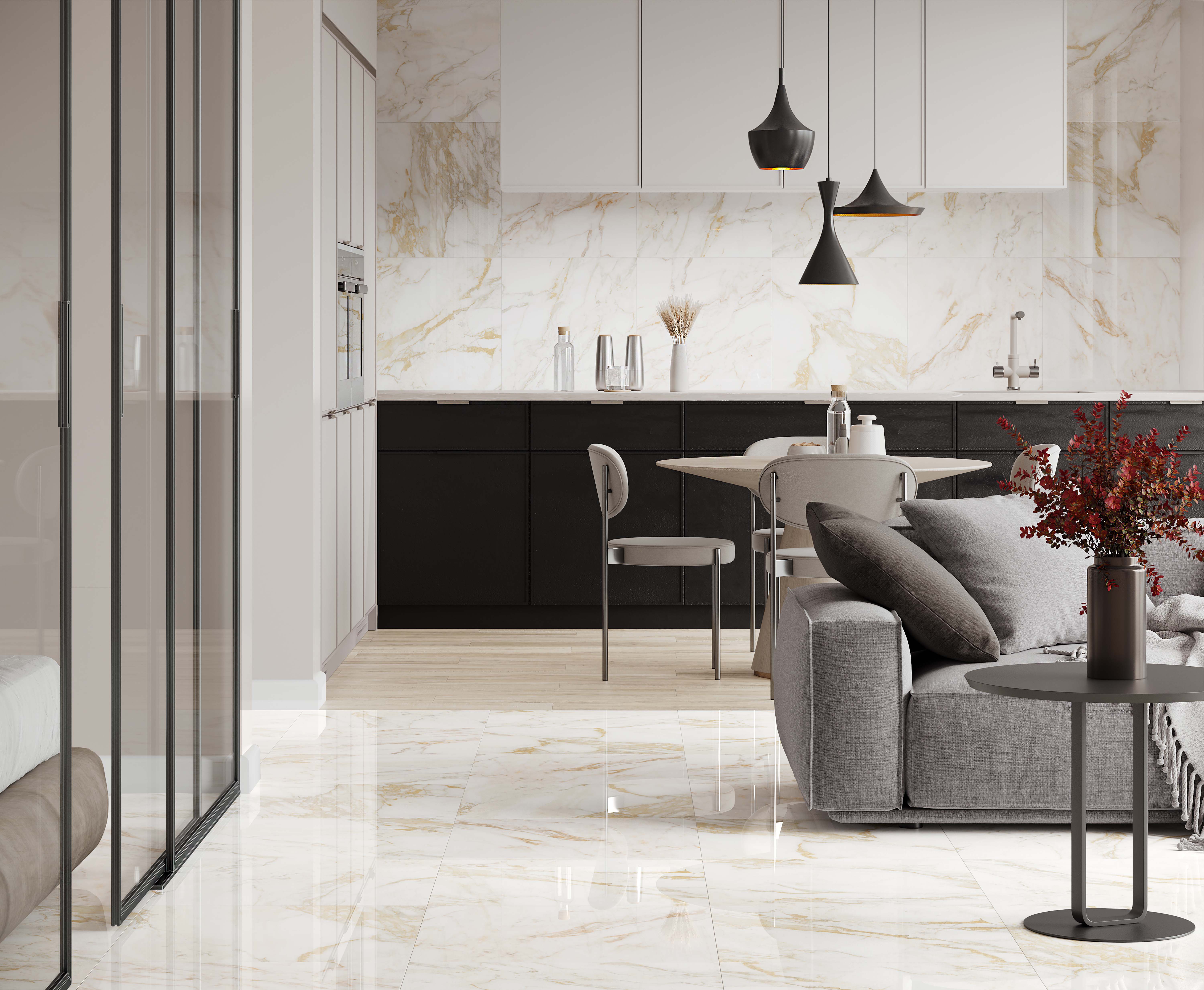 Calacatta oro керамогранит золотой полированный 60x60