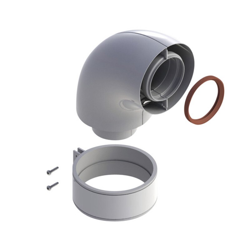 Отвод 90° коаксиальный, 60 х 100, начальный (для котлов ECO NOVA/ Classic) BAXI MT71410141