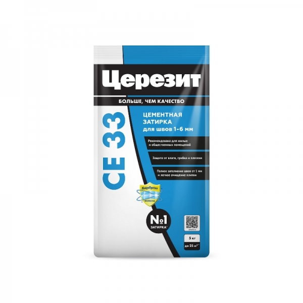Затирка для плитки цементная Ceresit СЕ 33 Comfort 5 кг