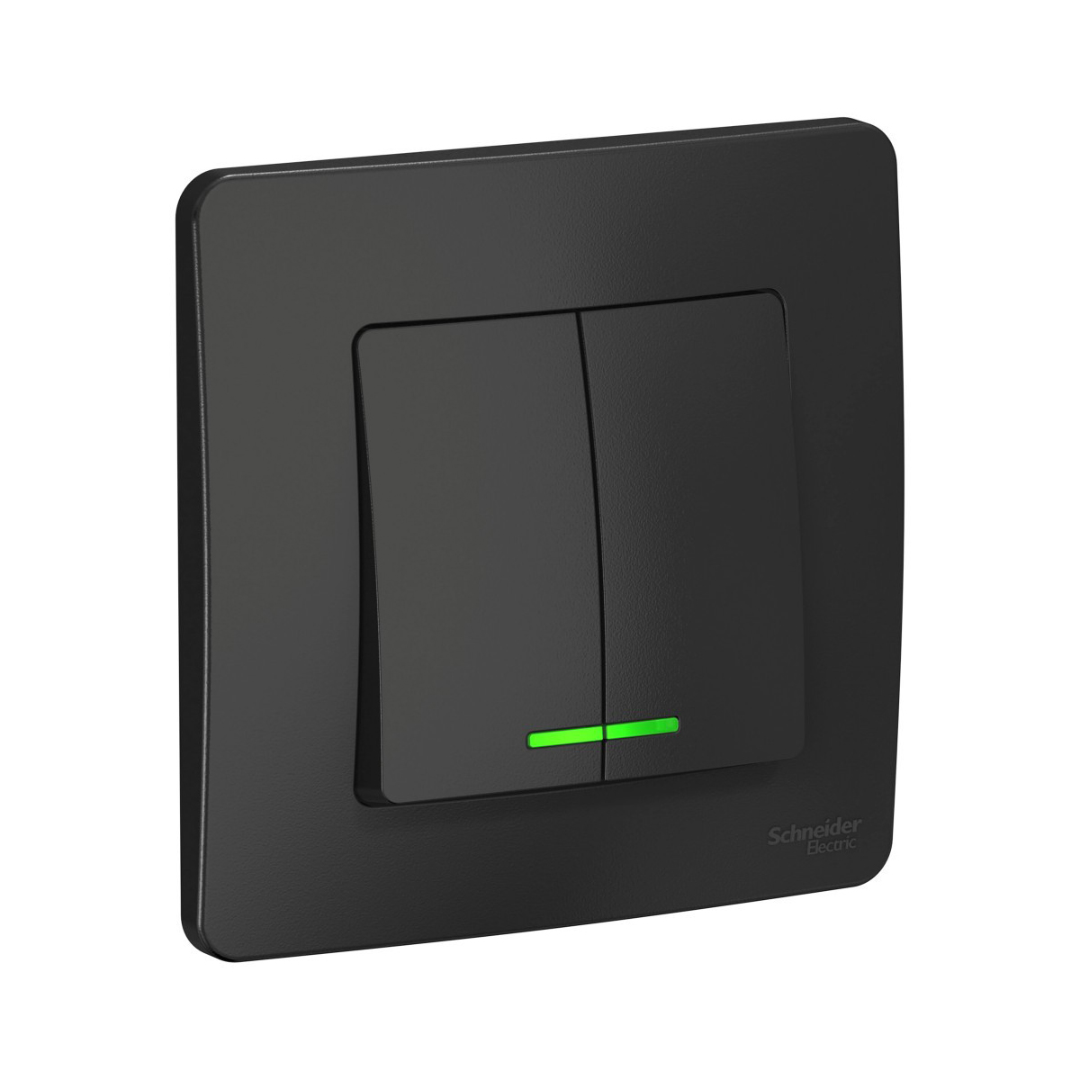 Выключатель "blanca" 2-х кл. с индикатором 10а, антрацит (1/10/20) "schneider"