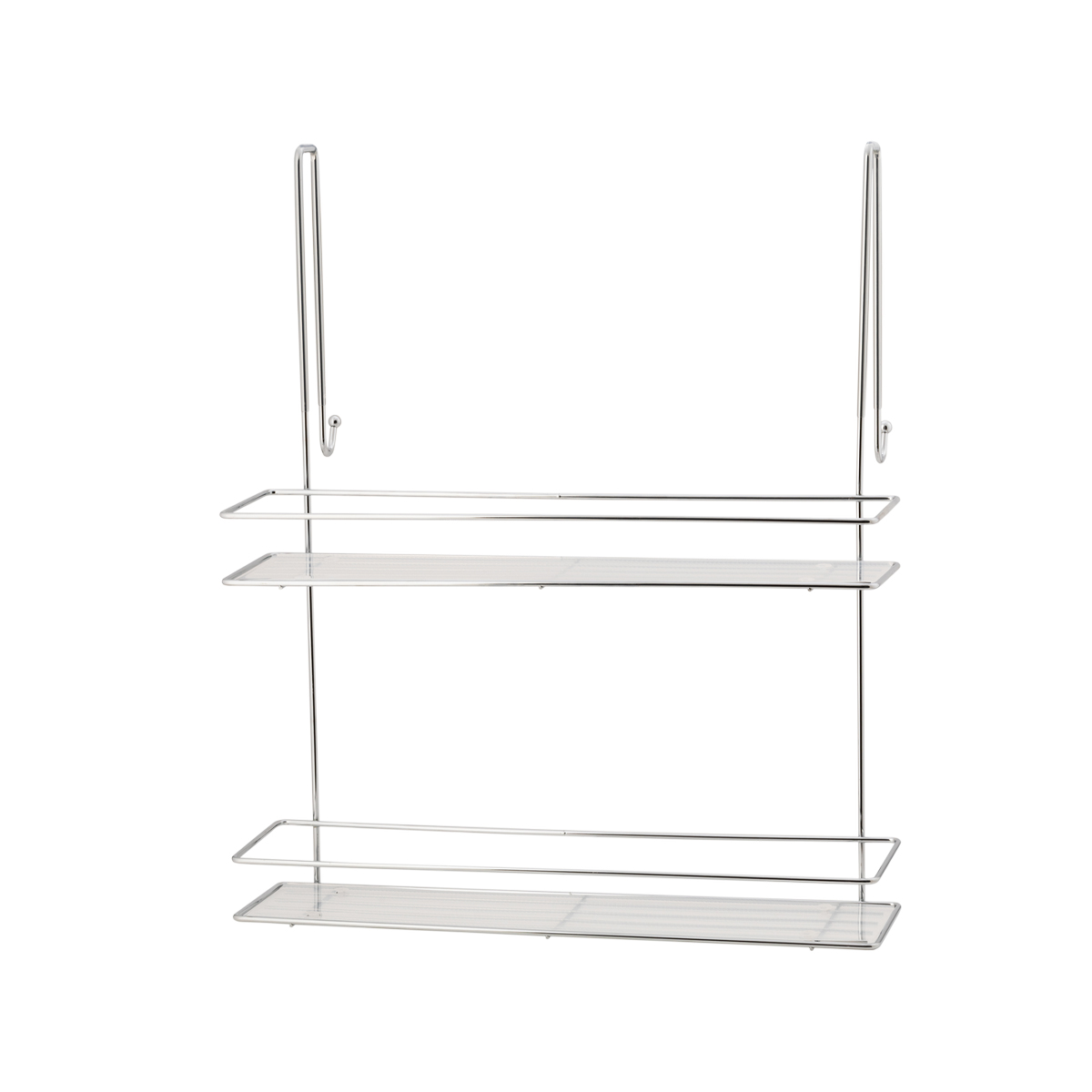 Полка для ванной навесная 2-х ярусная "caddy" 40*17,4*47 см, хром. (1/6) "swensa" swr-1005-02-chm