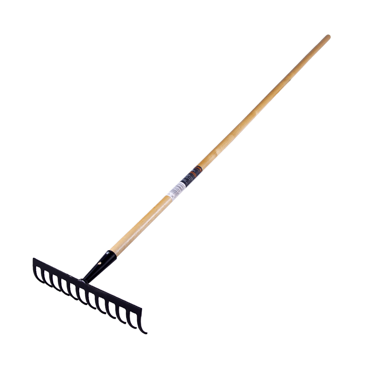 Грабли 12 зубов "solid" с дерев. черенком (1/4) "fiskars" 1026725