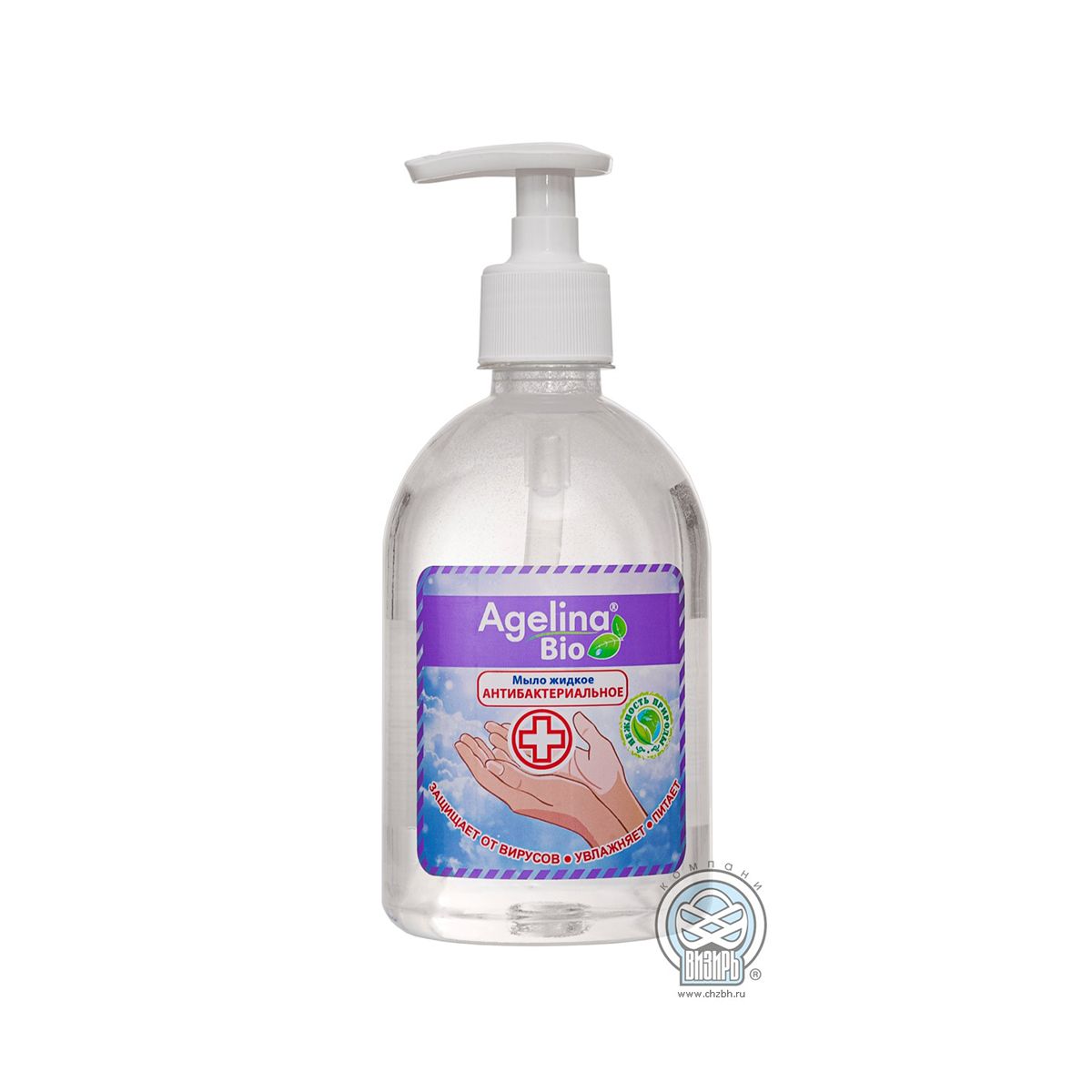Жидкое мыло антибактер. "agelina bio" (алоэ) 500 г (1/15)