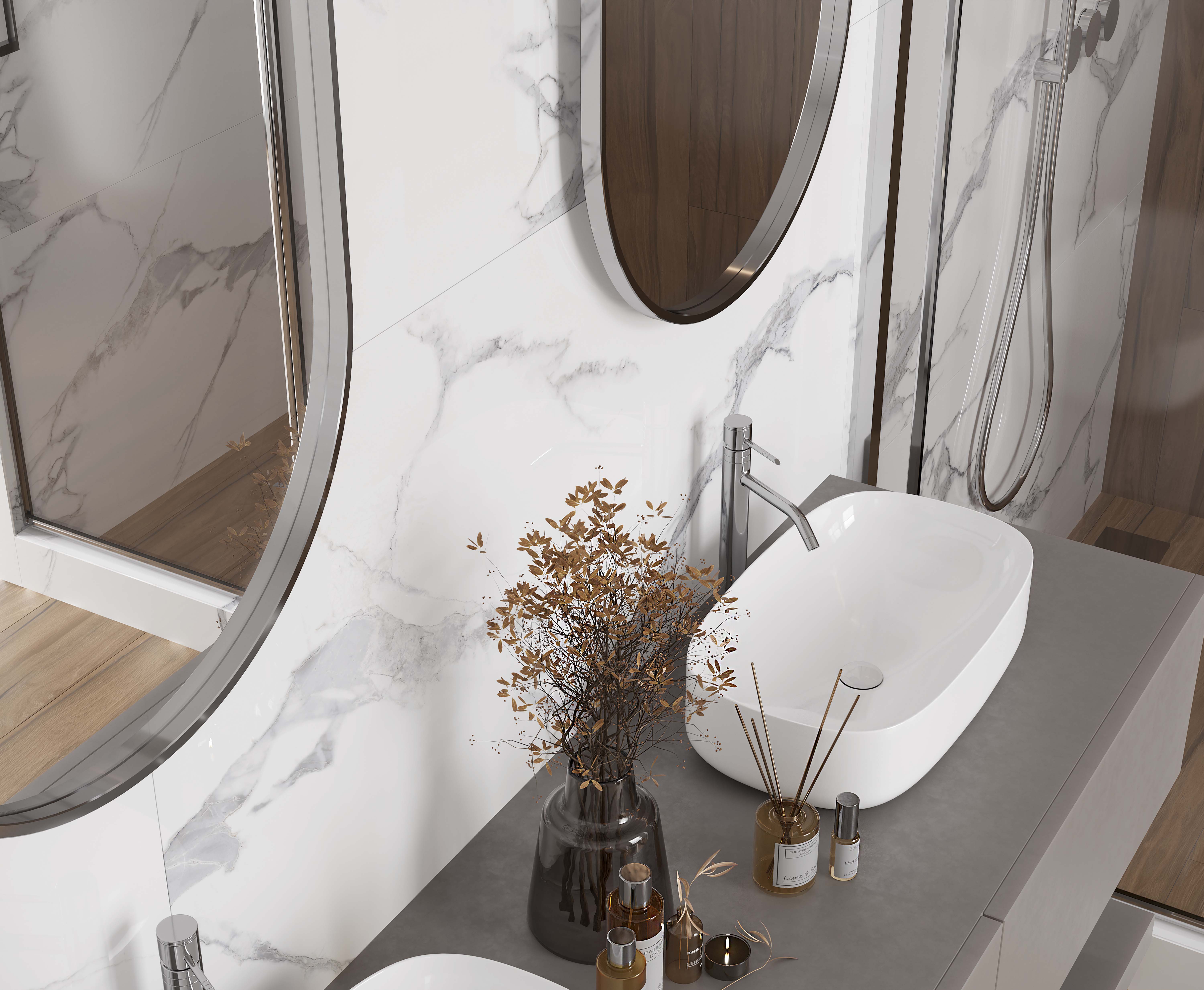 Statuario crown керамогранит белый сатинированный 60x120
