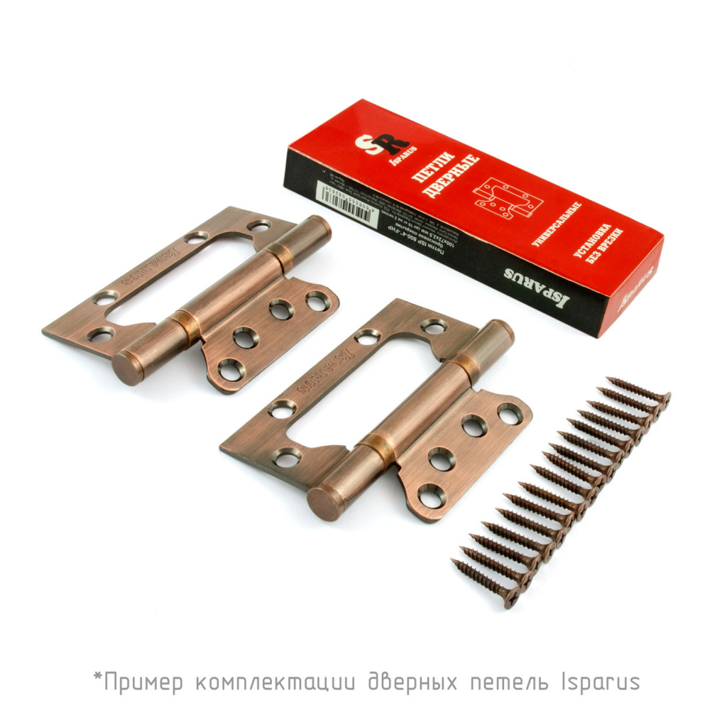 Петля накладн. универс. 800-4" isparus (100*75*2,5) медь (2/100) "нора-м"