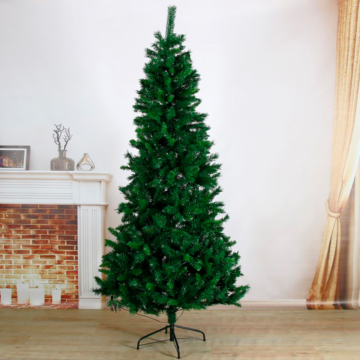 Ель декор. фиброоптич. sl653a-210  210 см, 778 веток (зеленая) "зимнее волшебство" 1108615