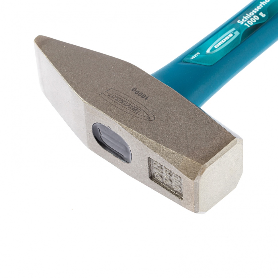 Молоток слесарный, 1000 г, квадратный боек, фибергласовая обрезиненная рукоятка Gross (10279)