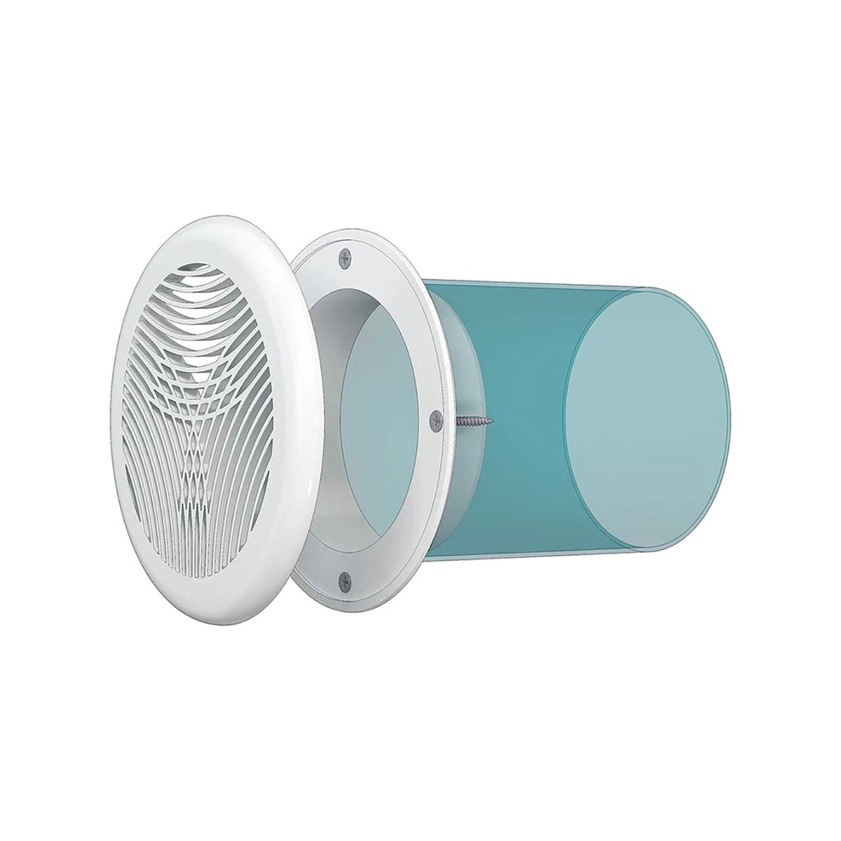 Решетка вентиляц. круглая d164 мм приточно-вытяжная с фланцем d125 abc-пластик (1/14) "эра" 12,5рпкф